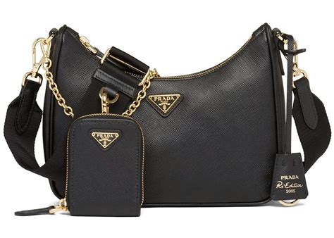 prada black and gold bag|authentic Prada bags on sale.